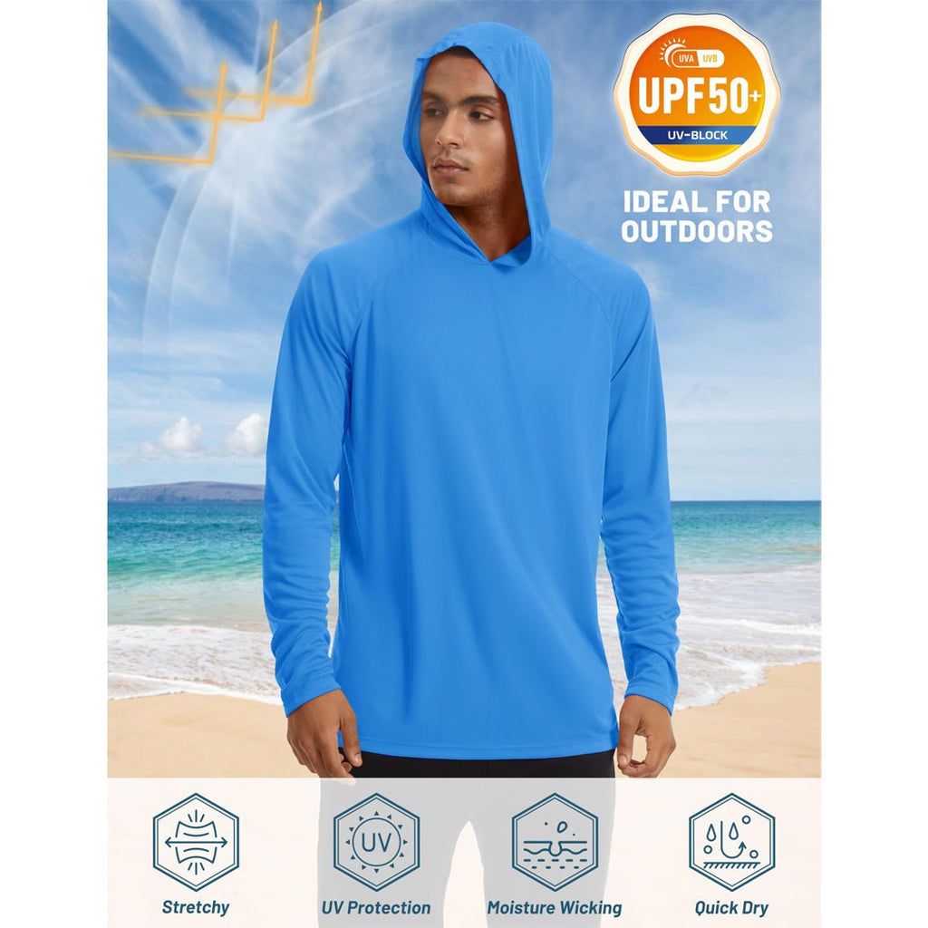 Men's UPF 50+ Sun Protective Athletic Rash Guard Shirts