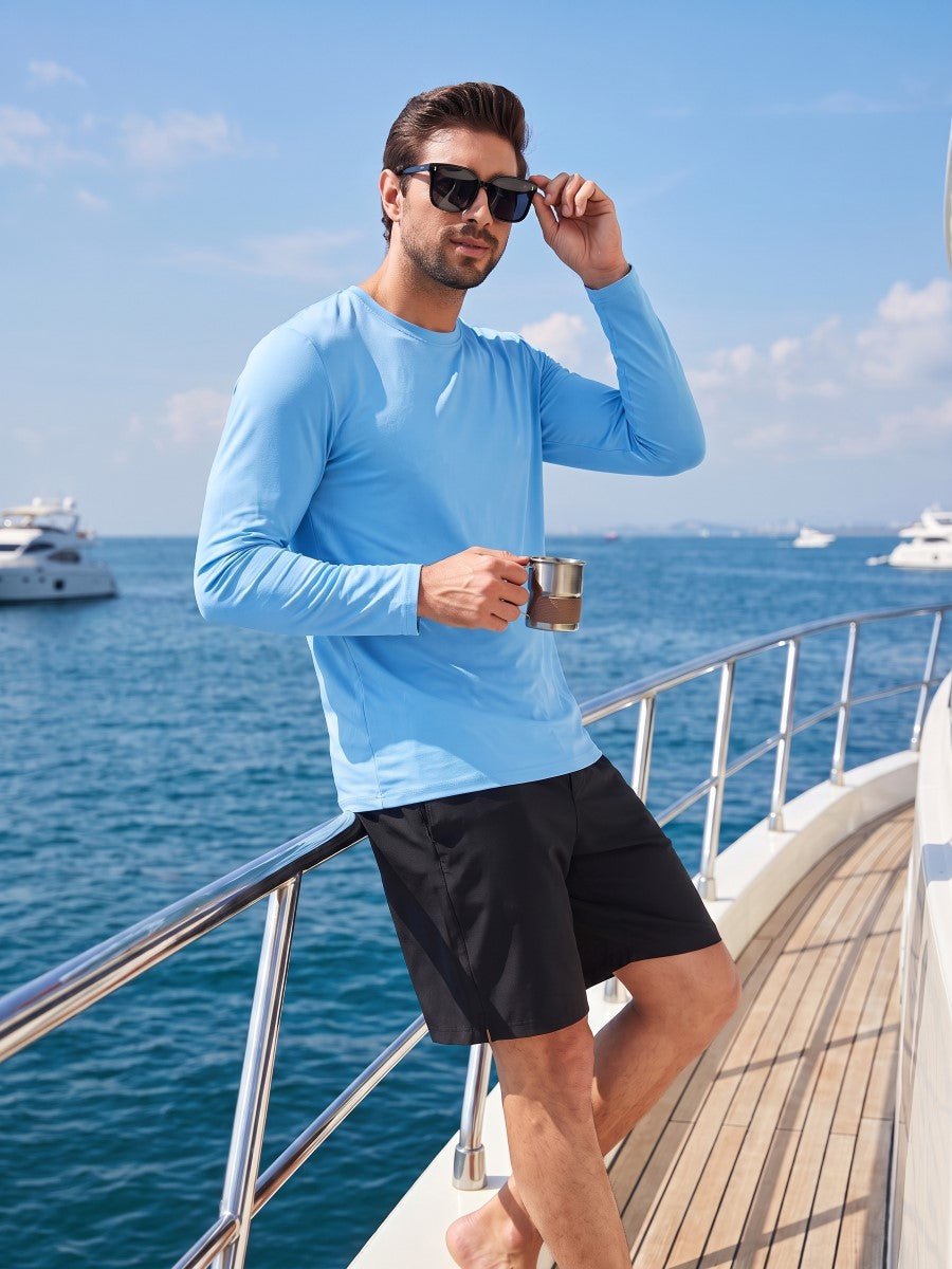 Men's UPF 80+ Sun Shirt Quick Dry Long Sleeve Shirts