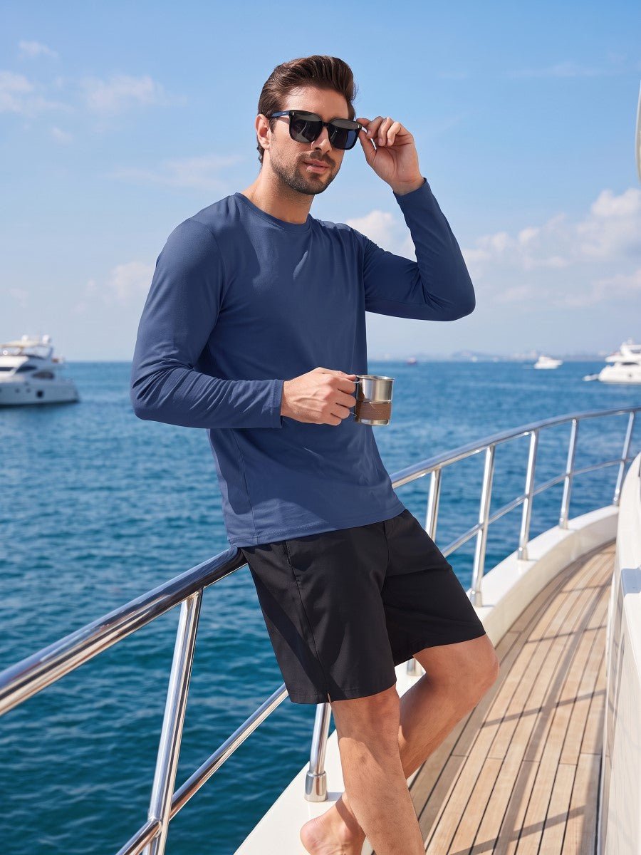 Men's UPF 80+ Sun Shirt Quick Dry Long Sleeve Shirts