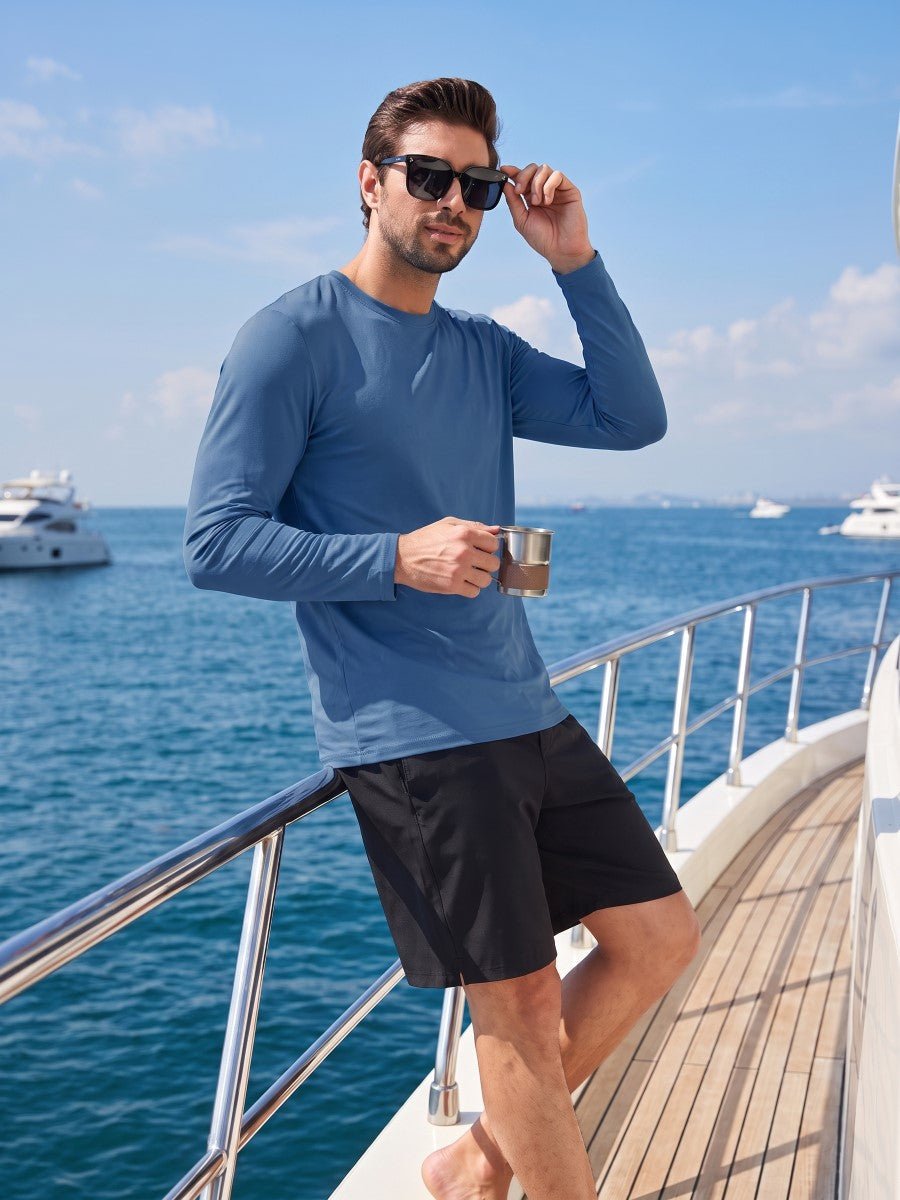 Men's UPF 80+ Sun Shirt Quick Dry Long Sleeve Shirts