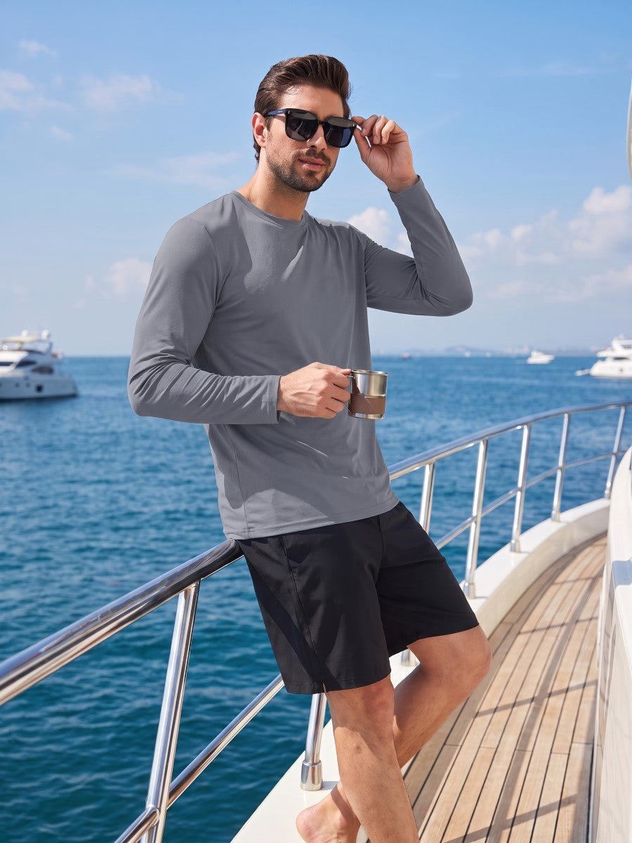 Men's UPF 80+ Sun Shirt Quick Dry Long Sleeve Shirts