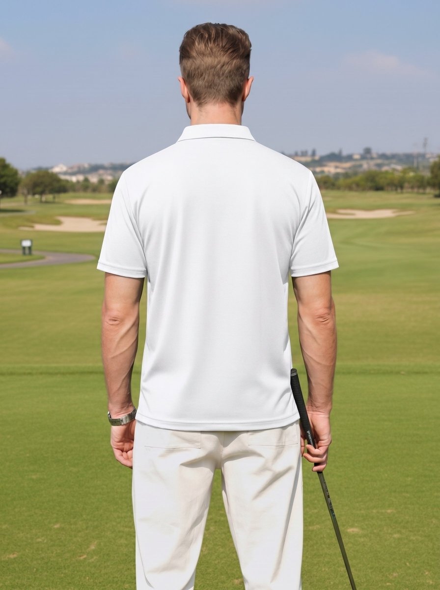 Men's V Neck Short Sleeve Knitted Golf T Shirts