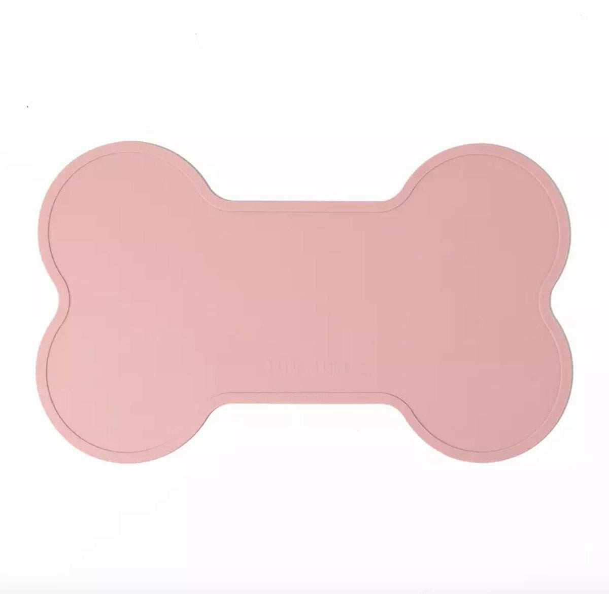 Non Slip Raised Lip Bone Pet Feeding Mat - Dusty Blue