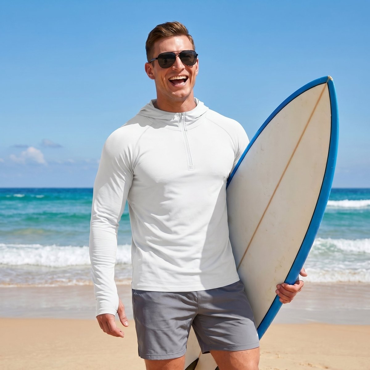 Quarter Zip UPF 50+ Sun Protection Hoodie Shirts