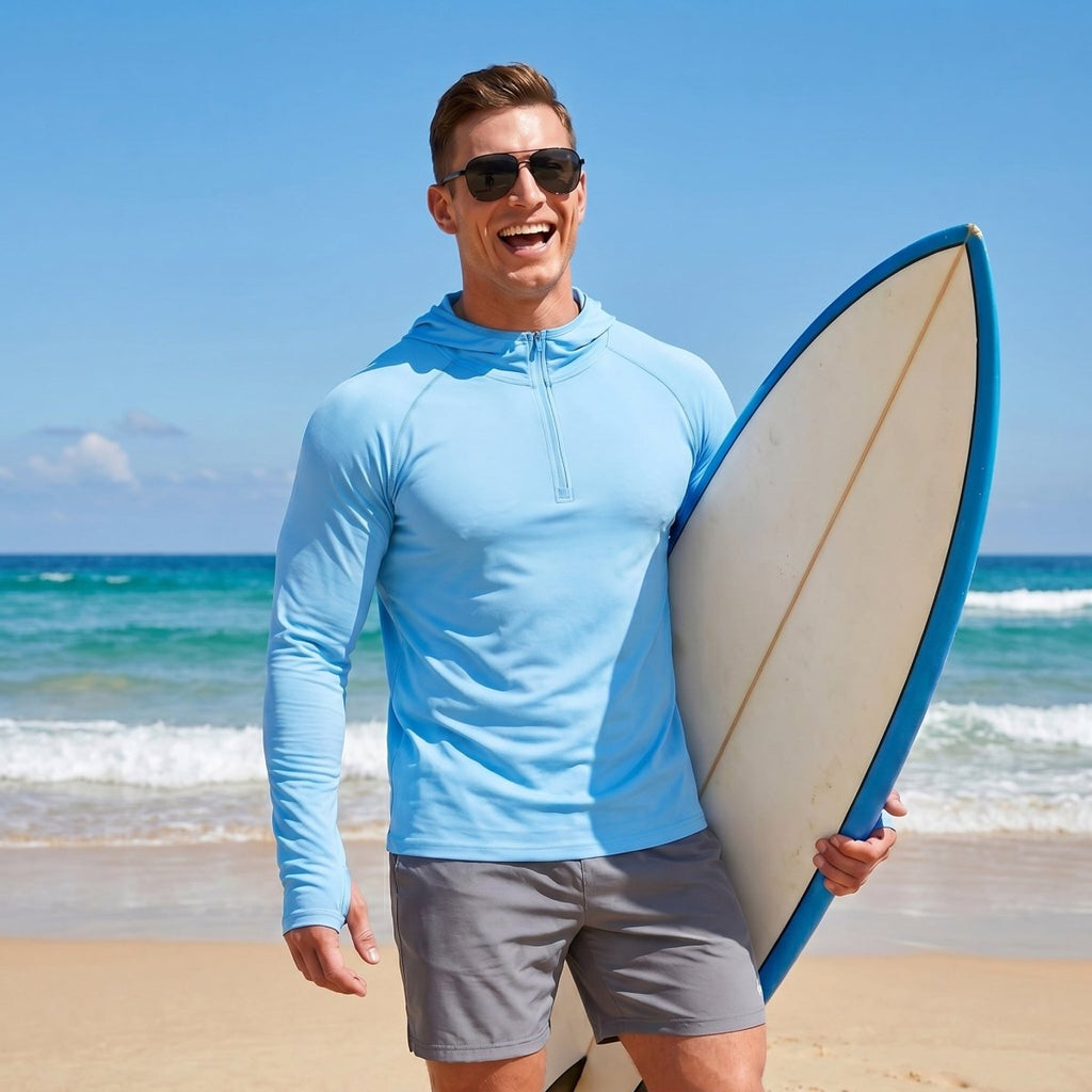 Quarter Zip UPF 50+ Sun Protection Hoodie Shirts