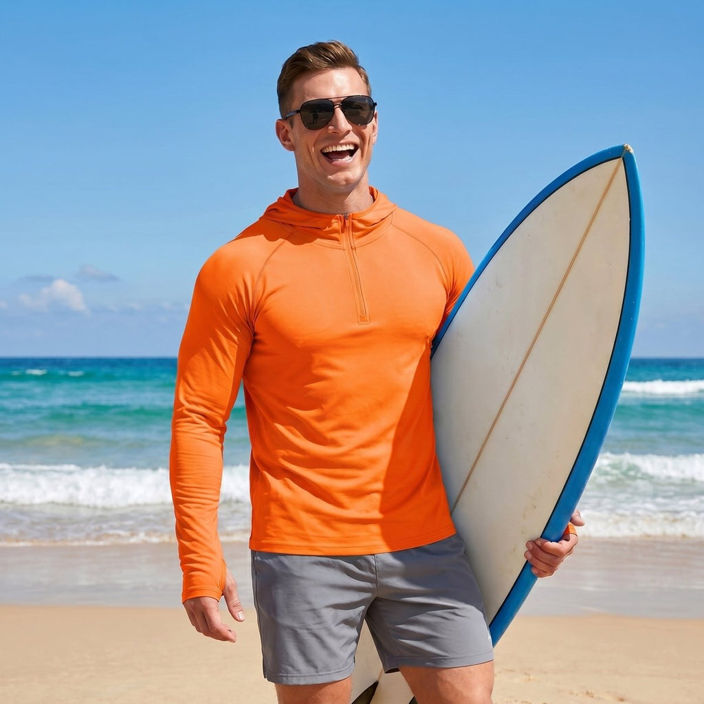 Quarter Zip UPF 50+ Sun Protection Hoodie Shirts