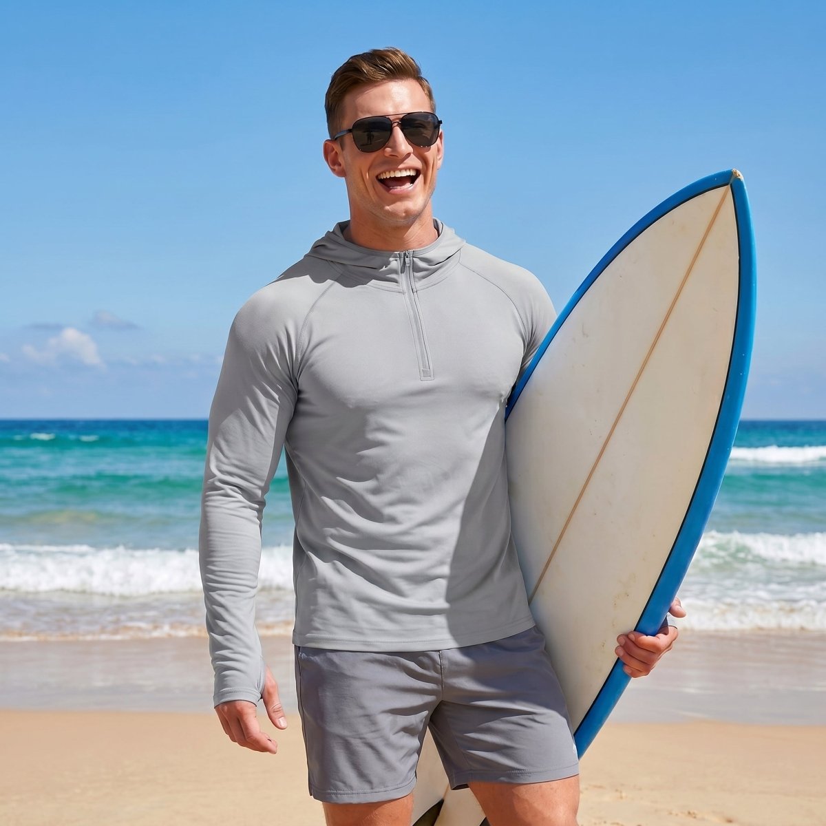 Quarter Zip UPF 50+ Sun Protection Hoodie Shirts