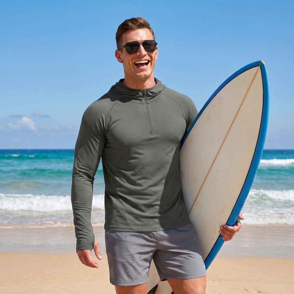 Quarter Zip UPF 50+ Sun Protection Hoodie Shirts