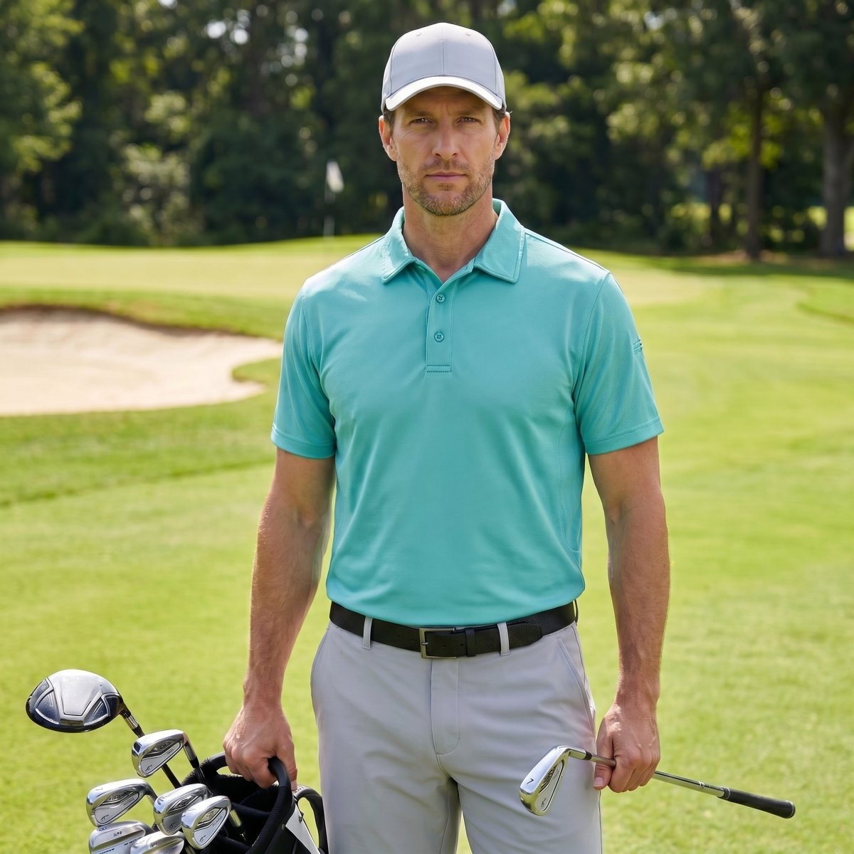 Mens Outdoor Sports Performance Polo Shirts