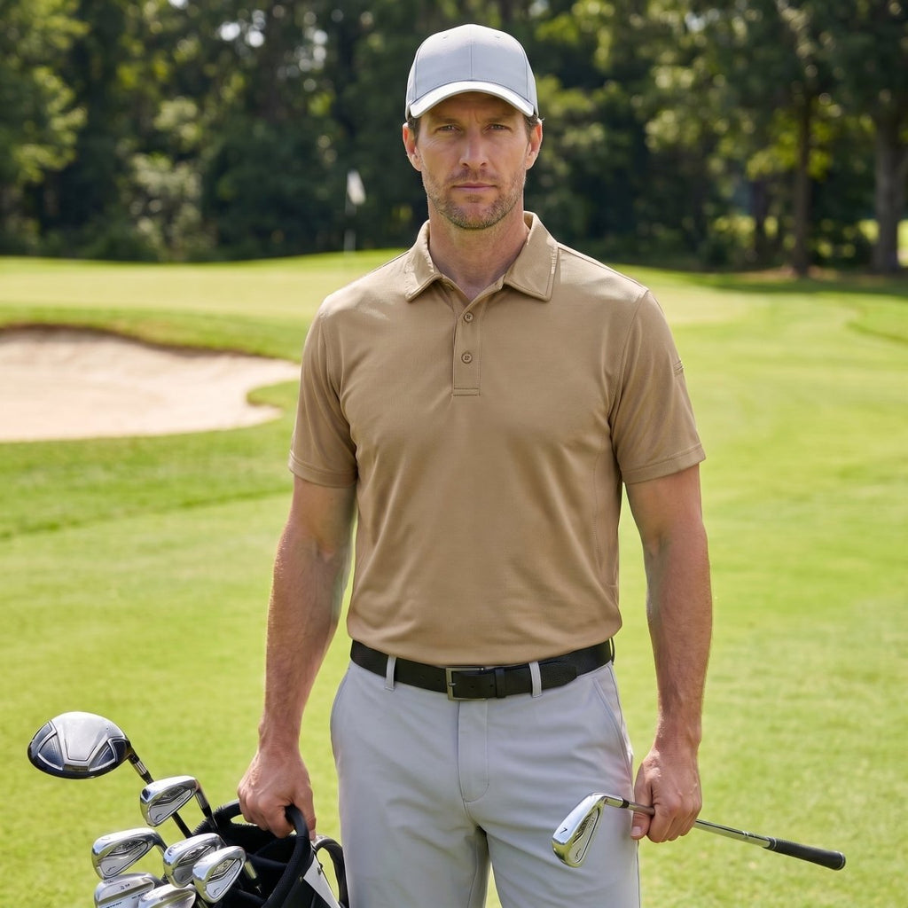 Mens Outdoor Sports Performance Polo Shirts
