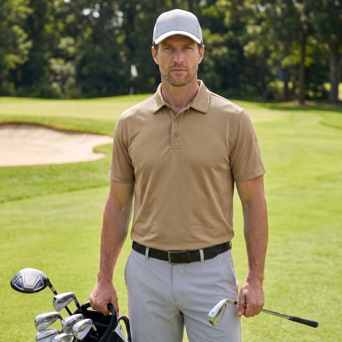 Mens Outdoor Sports Performance Polo Shirts