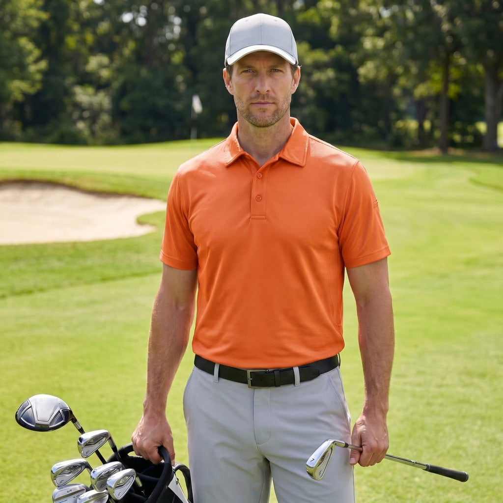 Mens Outdoor Sports Performance Polo Shirts
