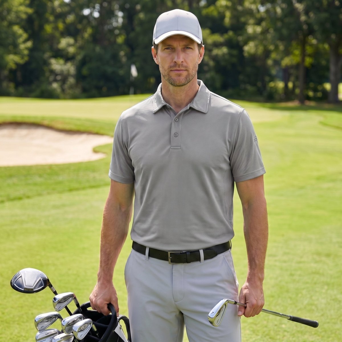 Mens Outdoor Sports Performance Polo Shirts