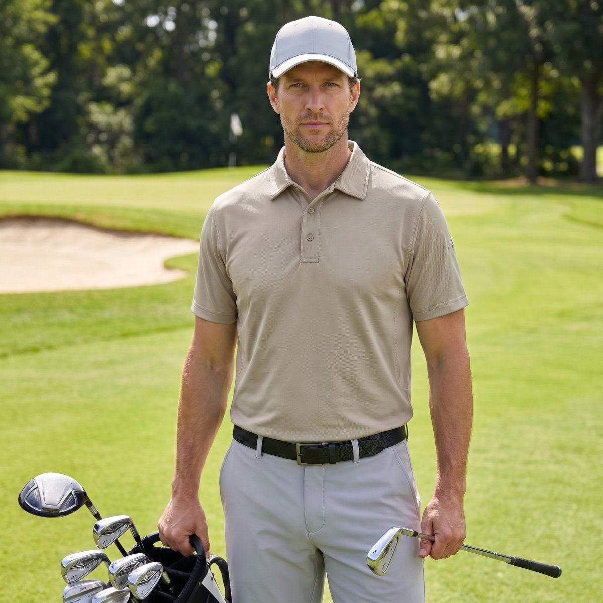Mens Outdoor Sports Performance Polo Shirts