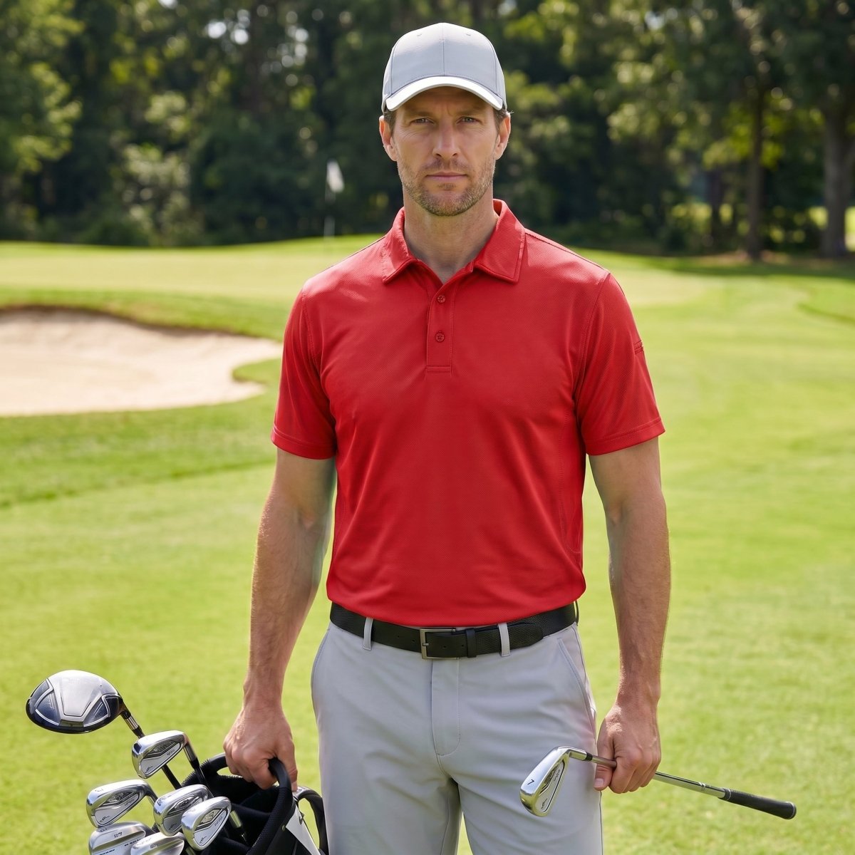 Mens Outdoor Sports Performance Polo Shirts