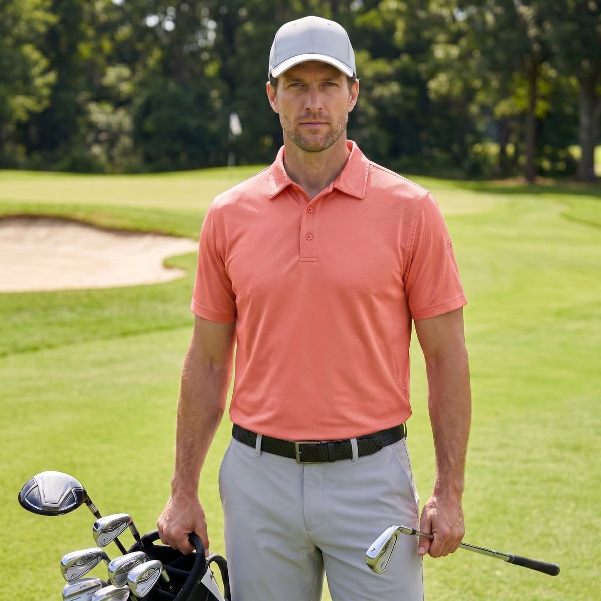 Mens Outdoor Sports Performance Polo Shirts