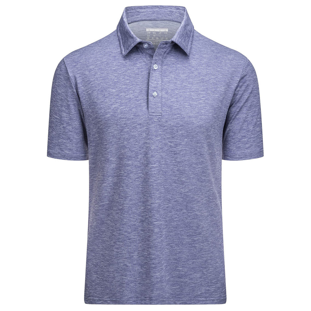 Men's Golf 3 Buttons Spread Collar Solid Quick Dry Polo Shirt