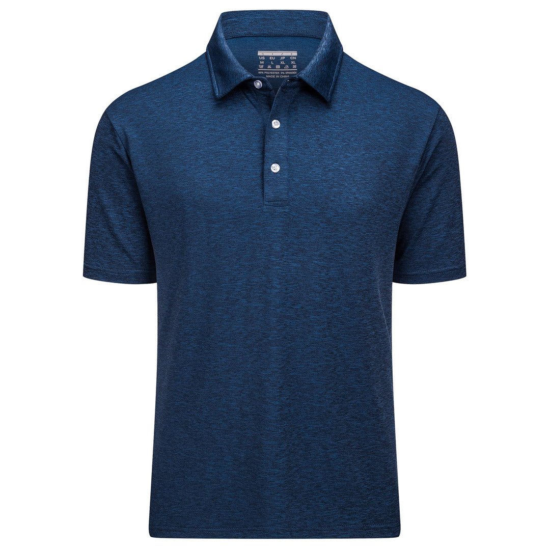 Men's Golf 3 Buttons Spread Collar Solid Quick Dry Polo Shirt