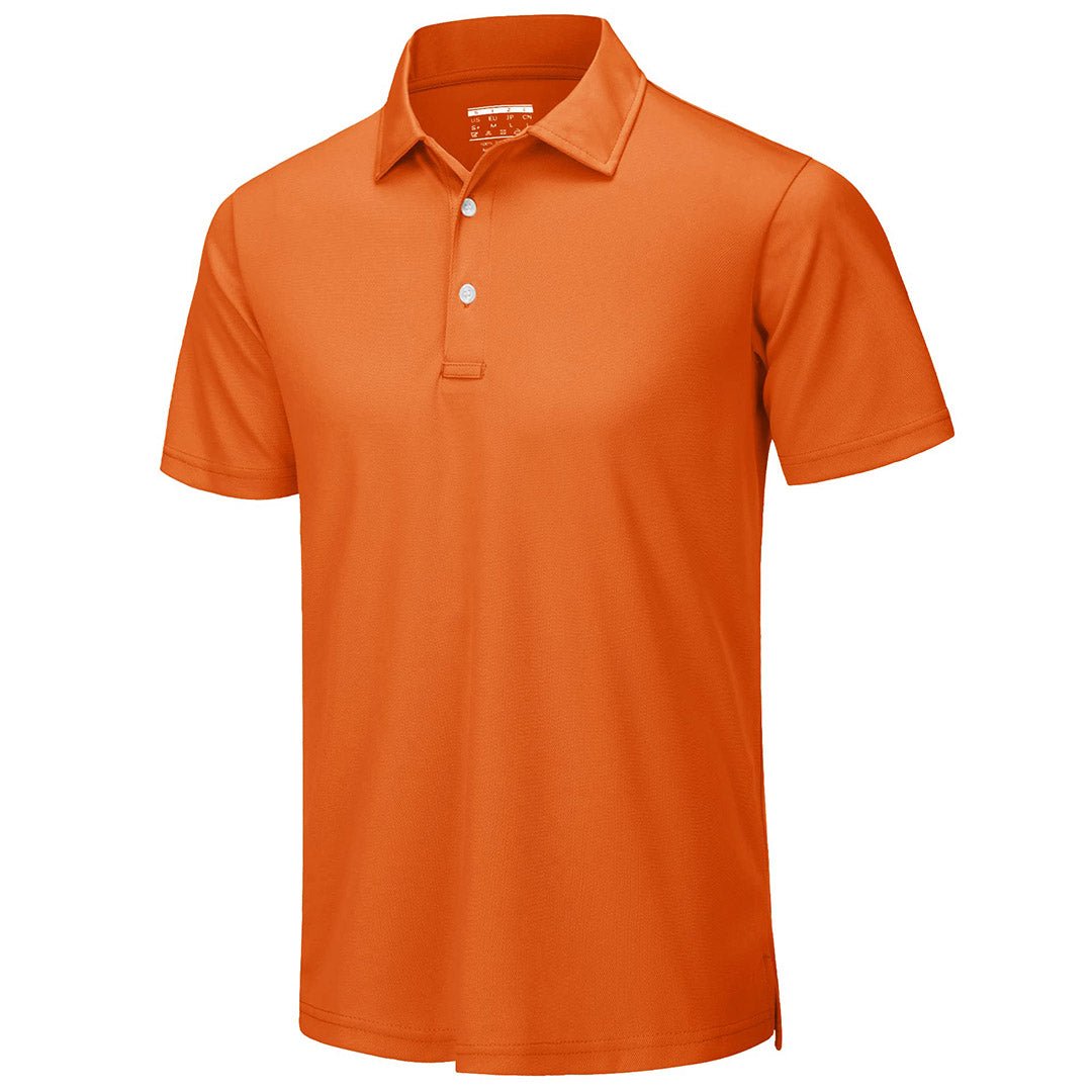 Men's UPF50+ Dry Fit Short Sleeve Performance Golf Polo Work Shirt