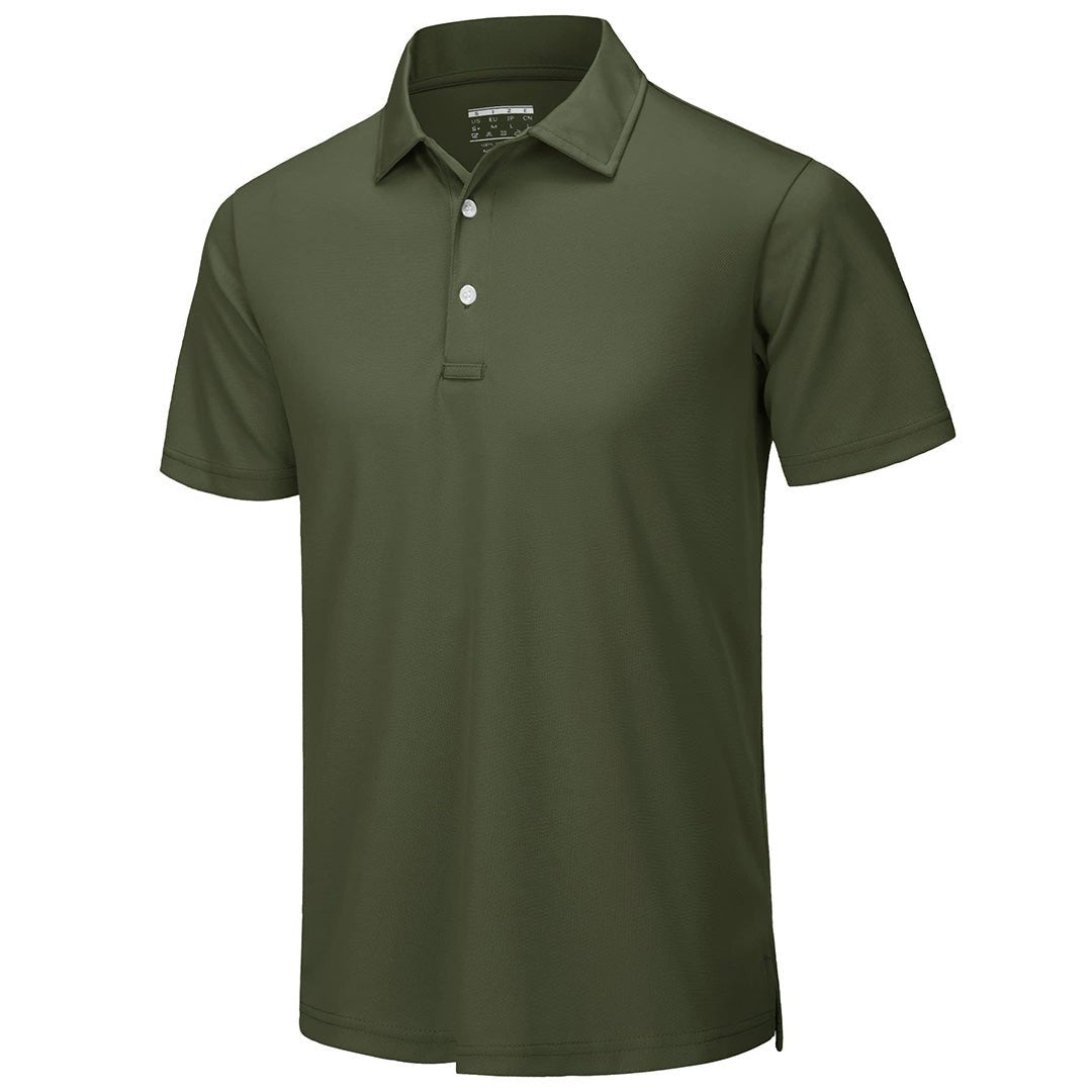 Men's UPF50+ Dry Fit Short Sleeve Performance Golf Polo Work Shirt