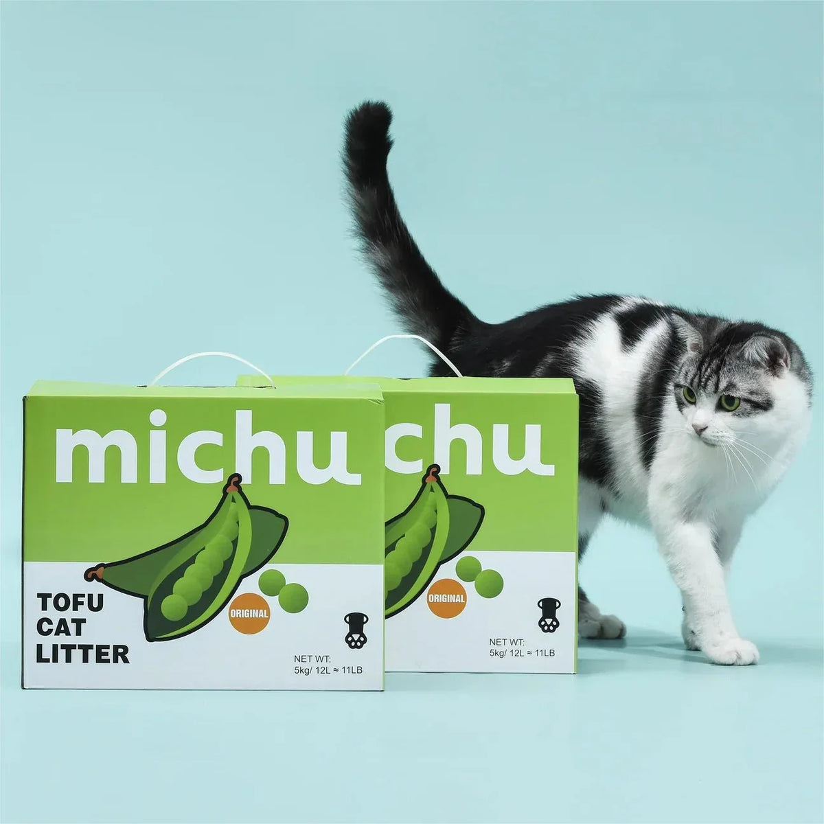 Tofu Cat Litter Gen3 - Natural Clumping Tofu-Based Formula - Value Box 5 kg - Original