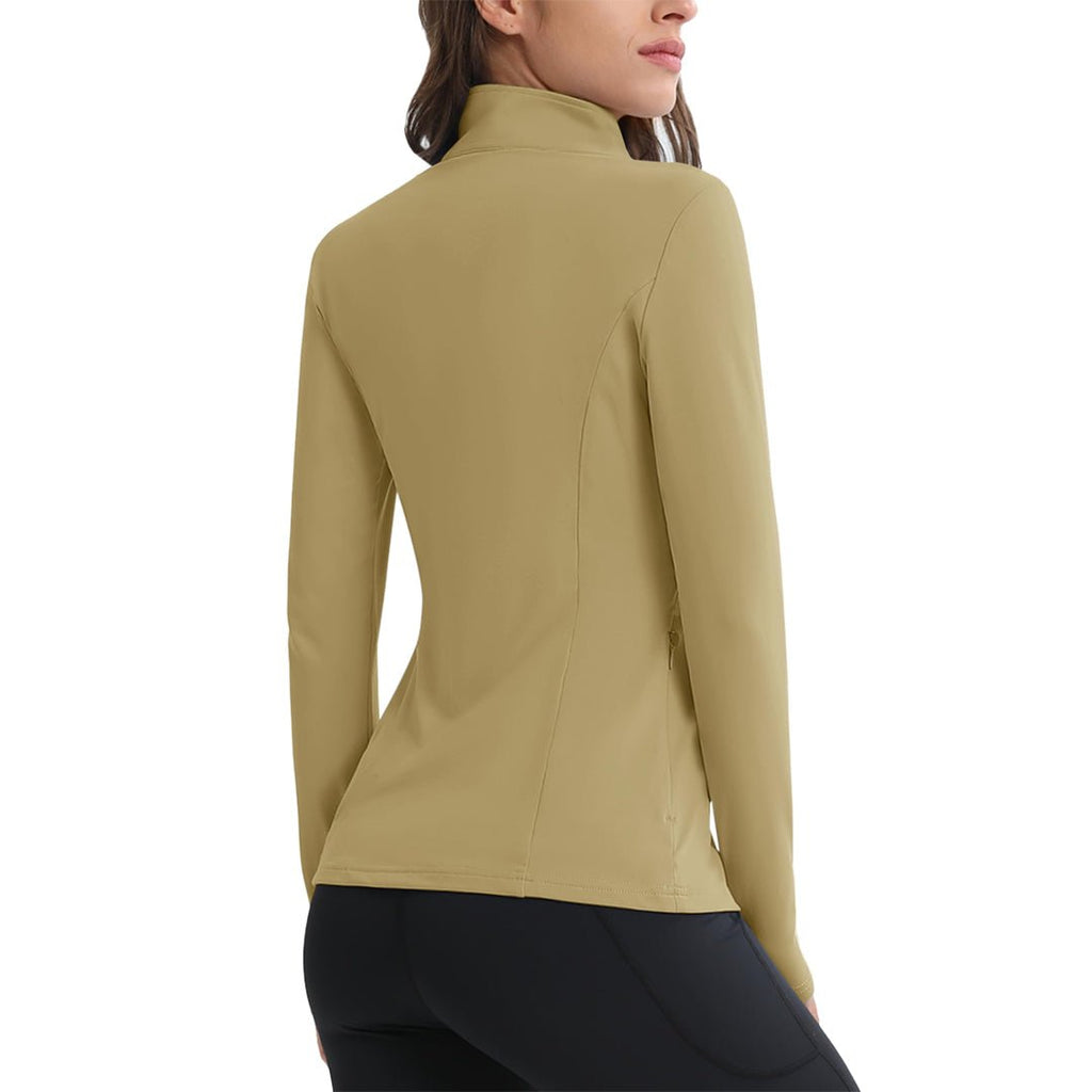 Women's Long Sleeve Quarter Zip Running Athletic Top