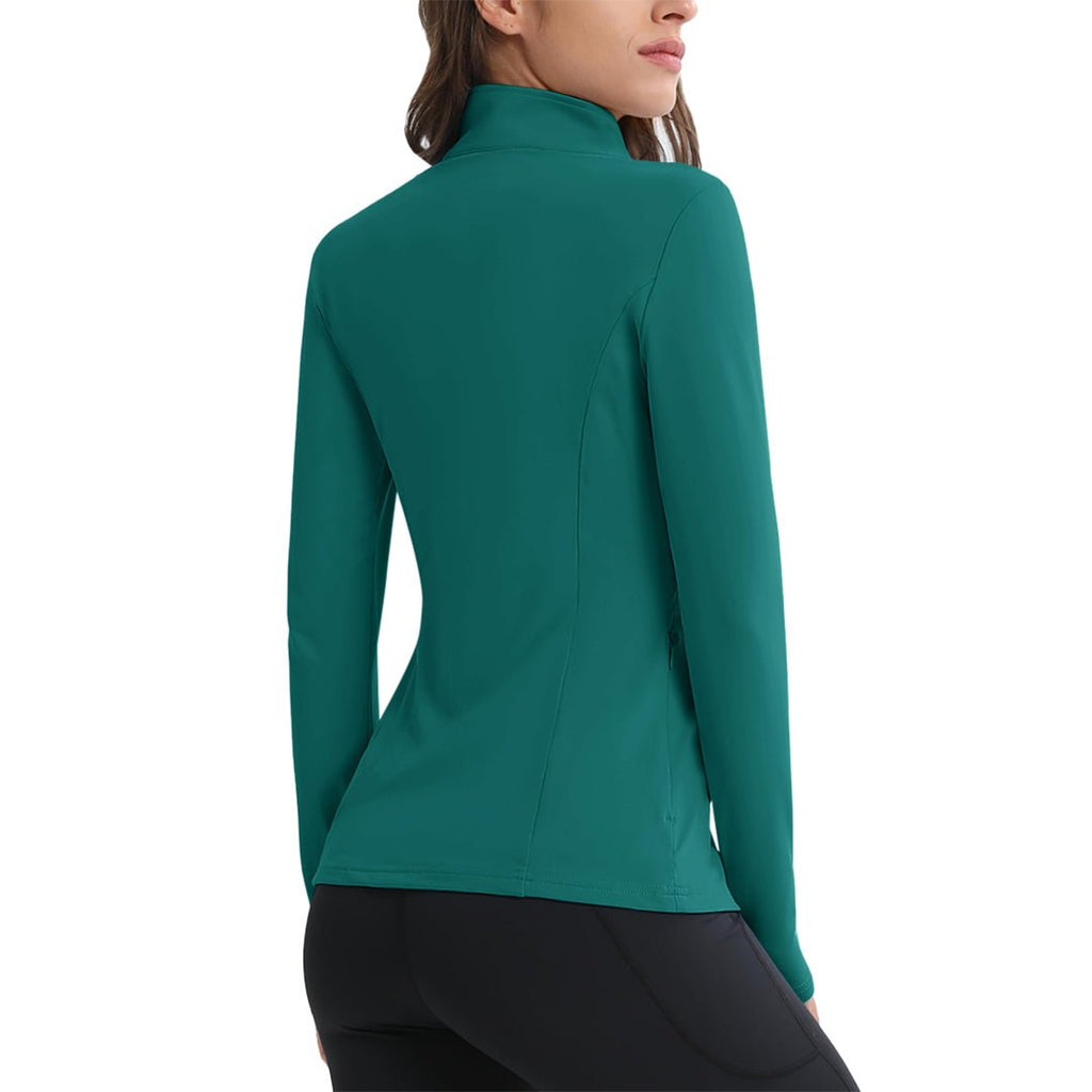 Women's Long Sleeve Quarter Zip Running Athletic Top