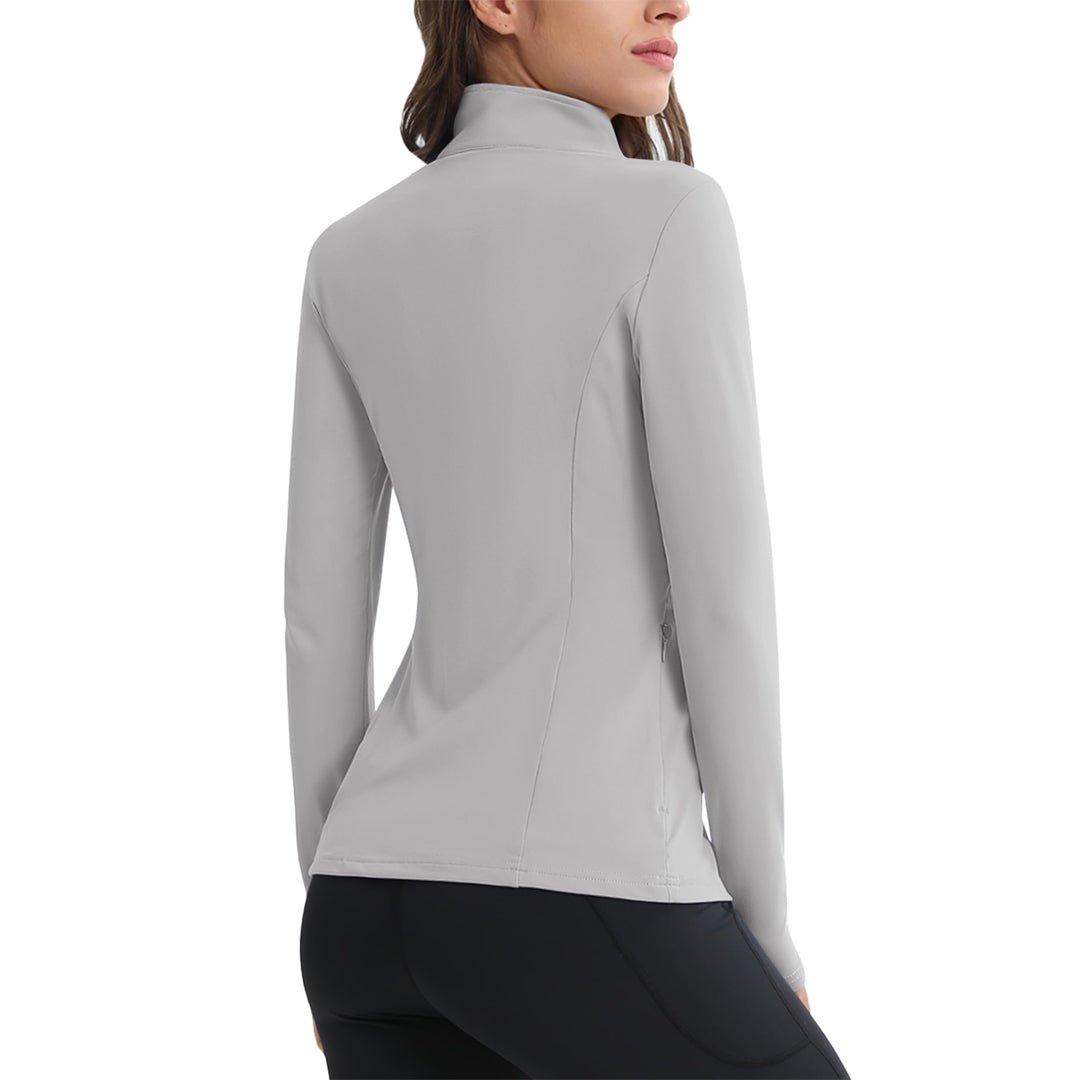 Women's Long Sleeve Quarter Zip Running Athletic Top