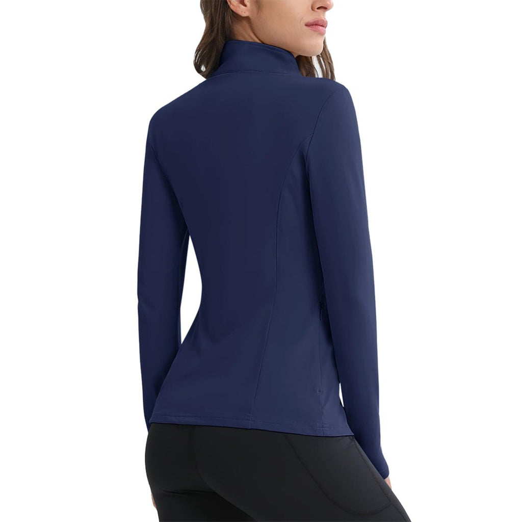 Women's Long Sleeve Quarter Zip Running Athletic Top