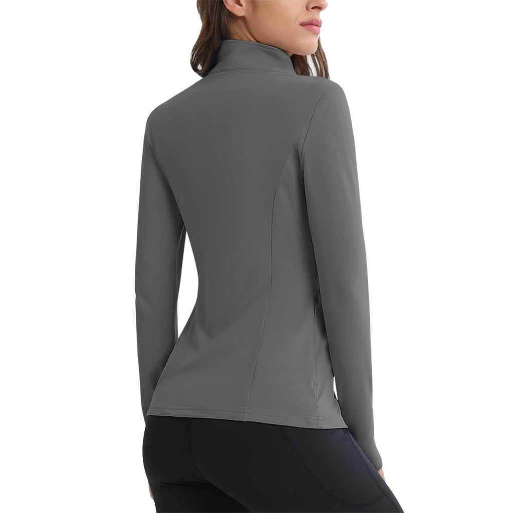 Women's Long Sleeve Quarter Zip Running Athletic Top