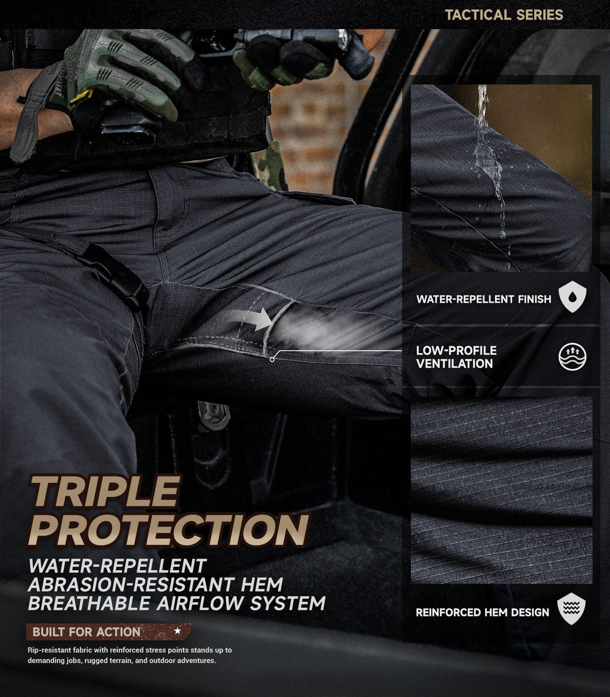 Men's Cargo Tactical Pants - HikerFlex M052
