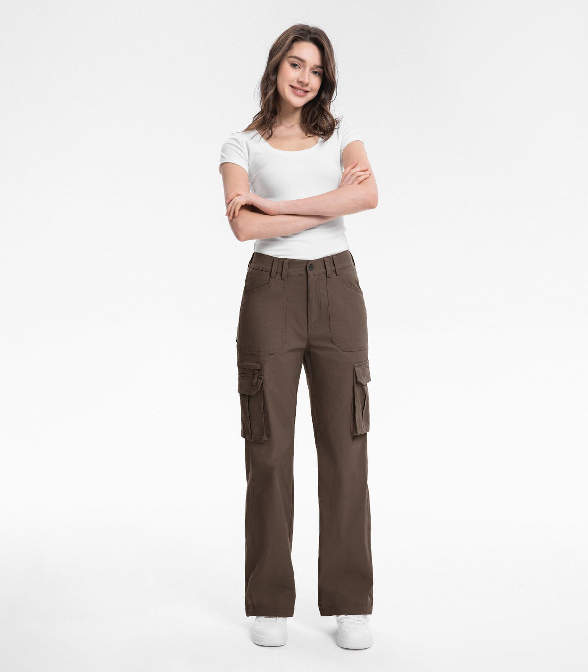 Women's Cargo Hiking Pants High Waisted - HikerFlex W037